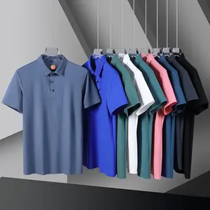 Roupas de golfe casuais para homens, fabricante de roupas de golf respiráveis lisas e grandes dimensões