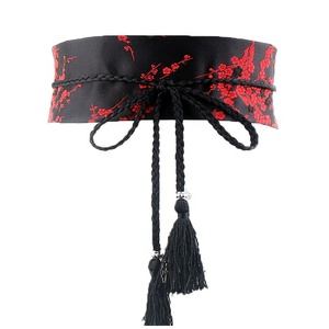 Moda Hanfu estilo chino bordado cinturones de tela accesorios con cintura ancha atada con un cinturón - Product Image 1