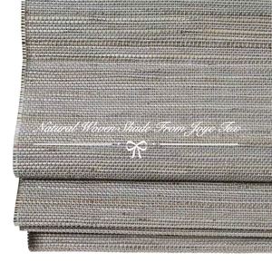 <span class=keywords><strong>Persianas</strong></span> romanas tejidas de ramio Natural personalizadas de fábrica para sala de estar, dormitorio, cocina - Product Image 4
