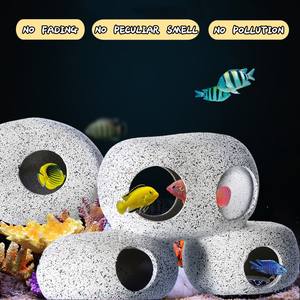 Ornements d'aquarium, crevettes betta, cichlidés, reproduction, cachette, grotte pour pleco, pierre céramique poreuse, cachette pour poissons, décoration - Product Image 4