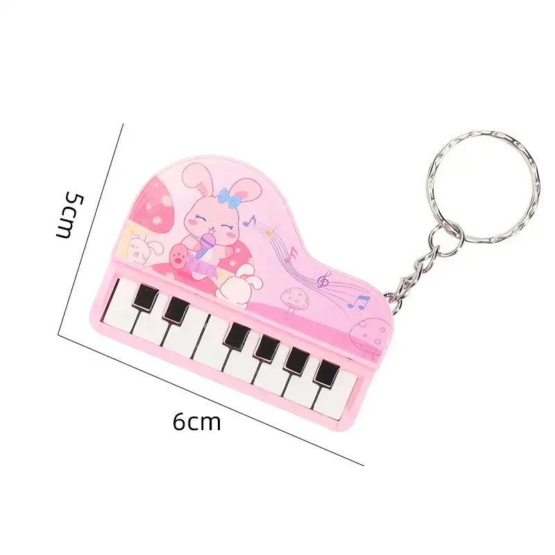 Hot sales Wholesales Mini Small Game Toy Key Chain Music piano little bell keychain Keyring