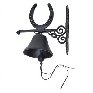 Campana Decorativa de Metal para Pared, Campana Antigua de Hierro Fundido, Decoración Navideña, Técnica de Fundición Manual - Product Image 1
