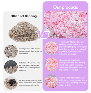 Vente en gros de litière pour hamster en papier et coton, désodorisante, absorbante, respirante, rembourrage pour hamster, pour petits animaux - Product Image 6