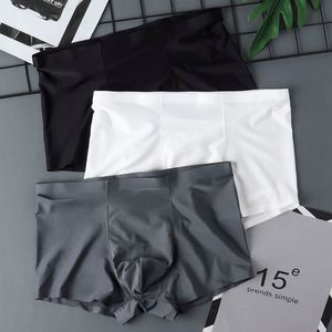 Calzoncillos Boxer de Verano Transpirables de Nylon Tejido con Seda de Hielo para Hombre, Color Puro, Cintura Media, Antibacterianos, de Secado Rápido, Ecológicos y Sin Costuras - Product Image 3