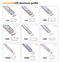 Profilé LED encastré en aluminium fin avec diffuseur pour l'installation de bande LED dans les armoires, les murs et les plafonds