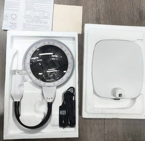 21 Kính lúp <span class=keywords><strong>LED</strong></span>, đèn bàn kính lúp Ống kính 120mm với đèn <span class=keywords><strong>LED</strong></span> và cổ ngỗng. Đế cứng cho máy tính để bàn - Product Image 6