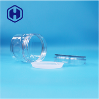 Pot de stockage transparent de qualité alimentaire en PET avec couvercle à vis pour thé café sucre en conserve aliments et collation-étanche sans BPA