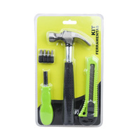 Combinaison manuelle en acier au carbone tournevis marteau ruban utilitaire ensemble de réparation domestique étui rigide OEM personnalisable pour les réparations à domicile