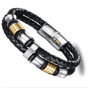 สต็อกสแตนเลสสร้อยข้อมือหนังผู้ชายสไลด์ Charms สำหรับสร้อยข้อมือหนัง - Product Image 1