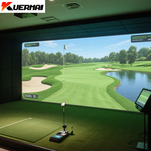 Ticari kapalı kullanım için kızılötesi dokunmatik ekranlı KUERMAI etkileşimli AR <span class=keywords><strong>Golf</strong></span> simülatörü - Product Image 6
