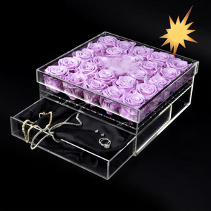 Caja de flores para Rosas, producto acrílico superior, color negro, 36 - Product Image 1