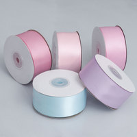 Pita Satin Poliester Lebar 4cm untuk Rangkaian Bunga, Kemasan Hadiah, Kue, Pita Buatan Tangan, Dekorasi Pernikahan, Pita Webbing