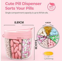 Boîte à pilules hebdomadaire à 7 compartiments, organiseur de médicaments en plastique de qualité alimentaire, étanche, étui de voyage, directement de l'usine