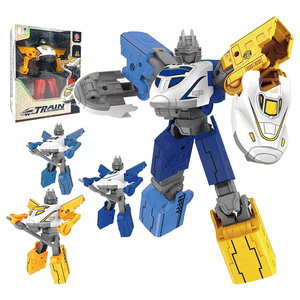 Figura de acción transformable de <span class=keywords><strong>robot</strong></span> 3 en 1, juguete educativo para montar en tren - Product Image 5
