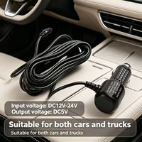 Câble de chargeur allume-cigare pour voiture 12V 24V vers 5V 2.5A TYPE C pour caméra embarquée, pompe à air, GPS – Alimentation professionnelle pour voiture