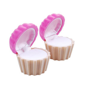 Stock gâteau forme violet <span class=keywords><strong>flocage</strong></span> velours cadeau proposition cadeau enfant bague pendentif chaîne bijoux boîte emballage - Product Image 3