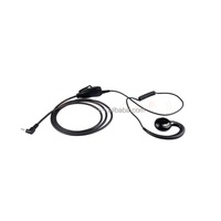 Radio bidirectionnelle de style Motorola RayTalk EM-3327 avec écouteur en forme de C et écouteurs TWS à réduction de bruit PTT Noir