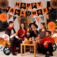 Set de Decoración de Halloween para Interiores con Diseños de Murciélagos para Decoración del Hogar