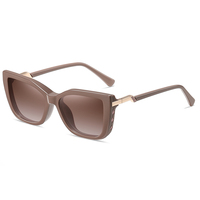Nouvelle Arrivée Lunettes de Soleil Clip-On Oeil de Chat Tendance à Motif Uni avec Verres TAC Durables et Monture Complète pour Adultes Unisexe Livraison Rapide