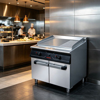 Plaque de cuisson électrique commerciale JUSTA 2/3 plate 1/3 rainurée, en acier inoxydable 304 de qualité professionnelle, 10000-20000W, pour restaurants et traiteurs