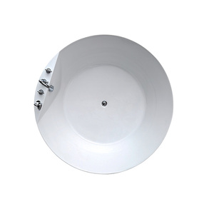Fanwin, zapatilla independiente moderna, <span class=keywords><strong>bañera</strong></span> de Spa, <span class=keywords><strong>bañera</strong></span> de <span class=keywords><strong>hidromasaje</strong></span> de remojo independiente <span class=keywords><strong>redonda</strong></span> de acrílico blanco para hoteles - Product Image 4