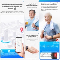Reloj Inteligente S5 para Niños y Adultos Mayores con GPS, Ubicación Wifi, Llamadas SOS, Monitor de Frecuencia Cardíaca, Presión Arterial, Temperatura, Cámara, Video, Atención Médica, IA