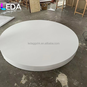 อุปกรณ์จัดงานเลี้ยง LEDA ของตกแต่งงานปาร์ตี้ แท่นเวทีอะคริลิคทรงกลมสีขาวเงาสำหรับงานแต่งงาน - Product Image 1