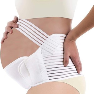 Adjustable Maternity Support <b>Belt</b> Breathable <b>Elastic</b> Cotton Mid To Late Pregnancy Black - Product Image 5