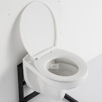 WC suspendu pour le marché européen Toilettes économiques bon marché Toilettes murales en céramique à chasse d'eau sans rebord