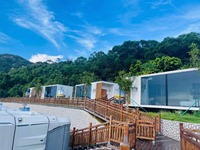 Capsule spatiale, maison mobile portable, conteneur préfabriqué, villa avec salle de bain pour hôtels