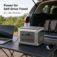 Station d'alimentation portable 2500W 1920Wh LiFePO4 et panneau solaire pliable 600W - Système d'énergie solaire rechargeable pour les voyages en camping-car