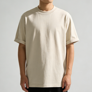 T-shirt vierge épais de haute qualité pour homme, 100 % coton, personnalisable pour l'été, service OEM unisexe - Product Image 2