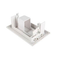 Placa de Pared Empotrada de Bajo Voltaje sin Tornillos con Cubierta Deslizante para Cable de Audio/Video, Paso de Cable y Entrada