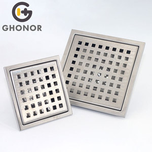 Bathroom Floor Flat <strong>Metal</strong> Cross Flooring Tiles Water <strong>Drain</strong> Removable <strong>Covers</strong> for Floor <strong>Drains</strong> - Product Image 2
