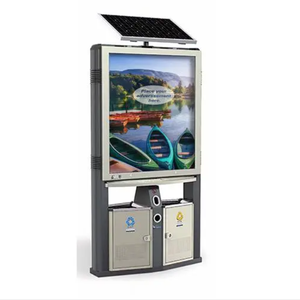 Conception personnalisée pour extérieur, panneaux publicitaires, présentoir à énergie <span class=keywords><strong>solaire</strong></span>, poubelle à lumière LED avec poubelle - Product Image 2