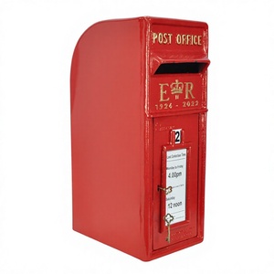 Customizable Wedding Post <b>Box</b> For Sale Red Coated ER Crown Emblem Modern Design - Product Image 1
