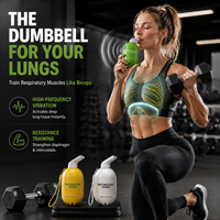 Entrenador de Músculos Respiratorios de Alta Frecuencia (EMST) con Mancuerna Pulmonar para Entrenamiento de Resistencia del Diafragma y Acondicionamiento Físico