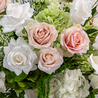 Arreglos Florales para Fondo de Boda, Decoración de Escenario con Plantas Rosas y Verdes, Bola de Flores, Precio de Fábrica al por Mayor