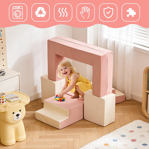 Sofá Modular para Niños, Juego de Bloques de Espuma Convertibles, Sofá de Peluche Suave para Sala de Juegos o Dormitorio Infantil, Venta al Por Mayor - Product Image 4