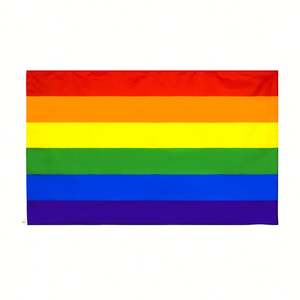 Bandera LGBT de poliéster de 2x3 pies, bandera del Orgullo Gay con tecnología de impresión digital - Product Image 1