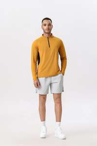 कस्टम पुरुषों की लंबी आस्तीन जिम रैशगार्ड संपीड़न शर्ट मुद्रित पैटर्न बुना हुआ कपड़े सक्रिय शीर्ष - Product Image 2