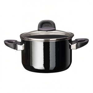 Olla para Carne Silit de 20 cm, Línea Modesto, Olla de Cocina de Acero Inoxidable Negra con Tapa - Product Image 2