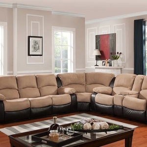 Hiện Đại Elephant Skin <span class=keywords><strong>Microfiber</strong></span> & Giả Da Góc <span class=keywords><strong>Sofa</strong></span> Với Ghế Tựa - Product Image 2