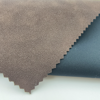 Tissu en cuir PU imprimé rétro bicolore brossé à tombé doux pour vêtements, robes et jupes