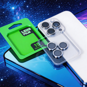 Protection d'objectif photo CD Texture Eagle Eye pour iPhone - Anneau métallique en verre trempé, film de protection d'objectif, accessoire de téléphone - Product Image 1