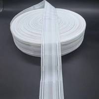 Ruban de rideau personnalisé à plis ondulés, 100 % polyester, blanc transparent, largeur 6 cm, longueur 100 m, pour fenêtre de maison