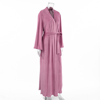 Ensemble de vêtements de nuit pour femmes, robe de nuit longue de luxe, robe de nuit ample à col en V pour l'hiver
