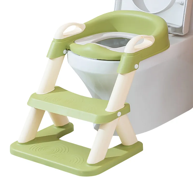 Foldable Potty Training Seat with Step Stool Ladder Potty Training Toilet for Toddler Kids Suitable for 1-10 Years Old Kids