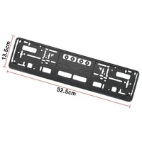 Cadre de plaque d'immatriculation lumineux en plastique avec logo LED de taille européenne personnalisé