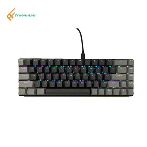 Freenman Teclado ABS-Material für viel Tausch 68 Tasten hohe Rückseite 7 RGB Gaming-Tastatur